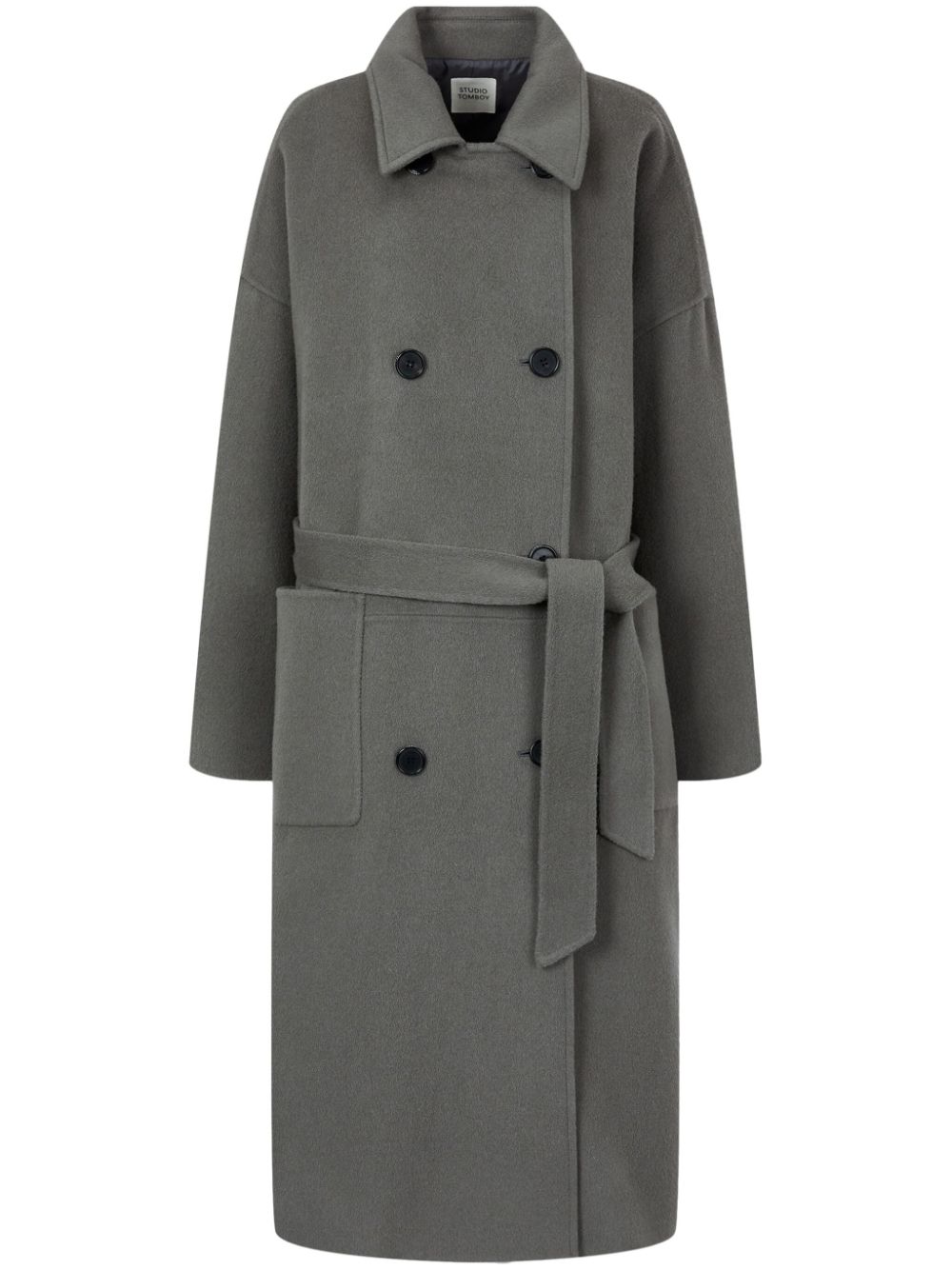 Wool double-breasted coat - Grey