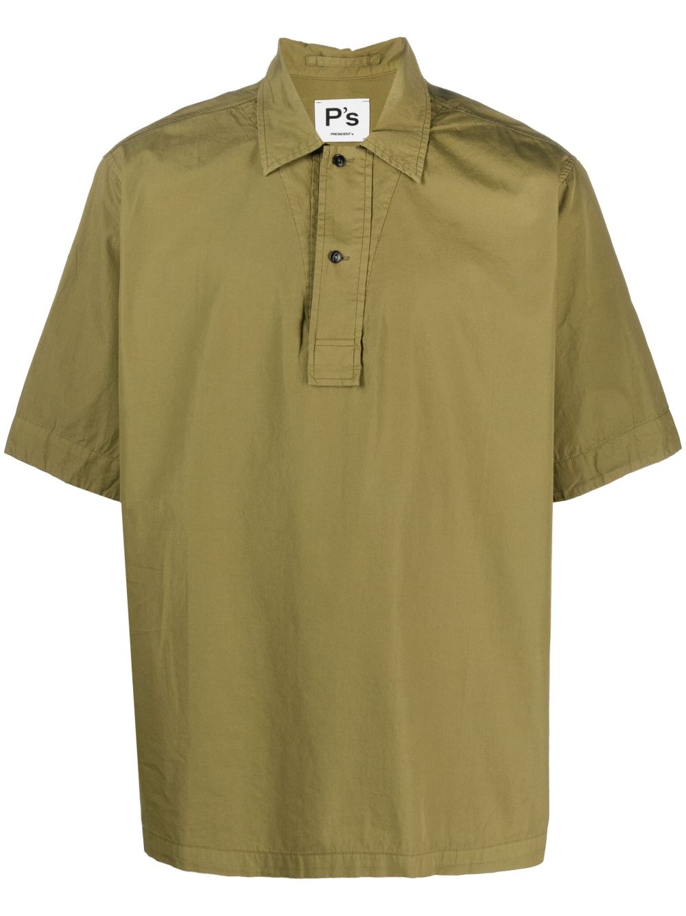 Short-sleeve cotton shirt - Green