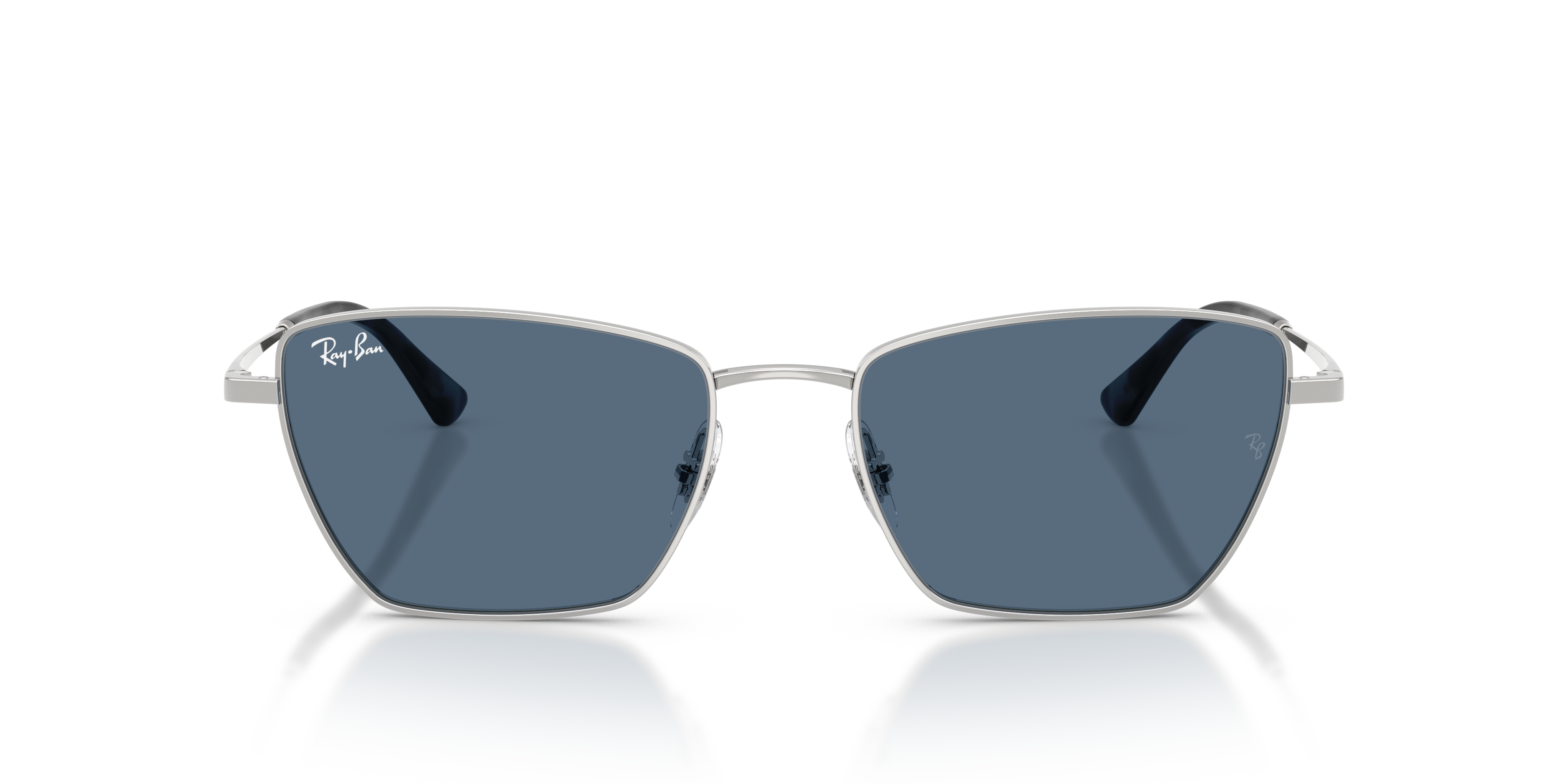 Ray - Ban Unisex Ray - Ban RB3783 003/80 Sunglasses Metal Silver Blue Geometric Norma