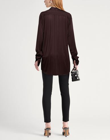 Woman Shirt Dark brown Size S Viscose