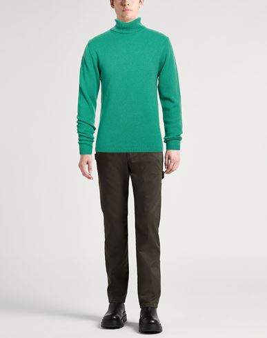 Man Turtleneck Green Size L Merino Wool