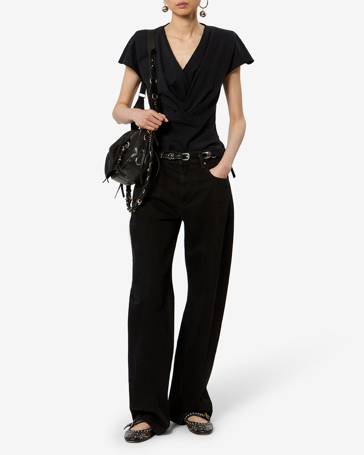 Nadrine Tee Shirt - Women - Black - Size XS -