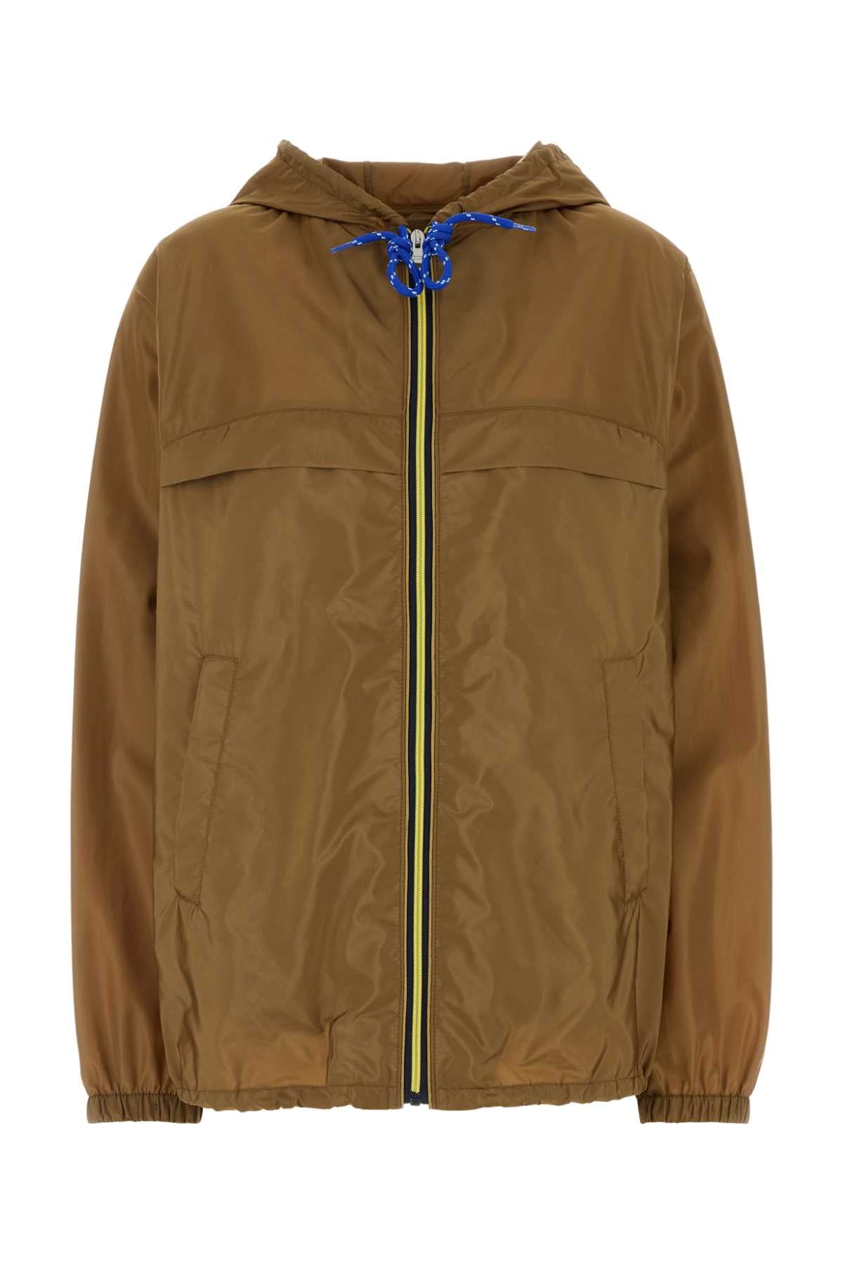 Re-Nylon Hooded Jacket — Brown