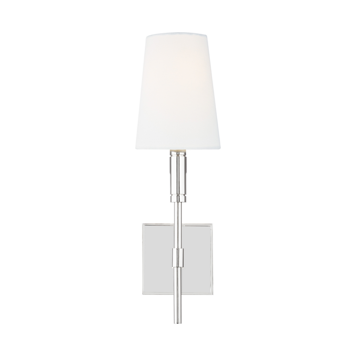 Visual Comfort Studio Beckham Classic Wall Sconce in Polished Nickel by Thomas O'Brien