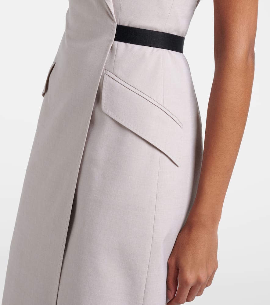 Scime cotton and wool canvas midi dress