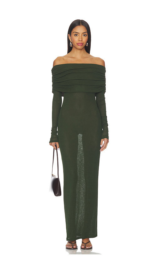 Superdown Chantal Sheer Gown in Burgundy. - M also in