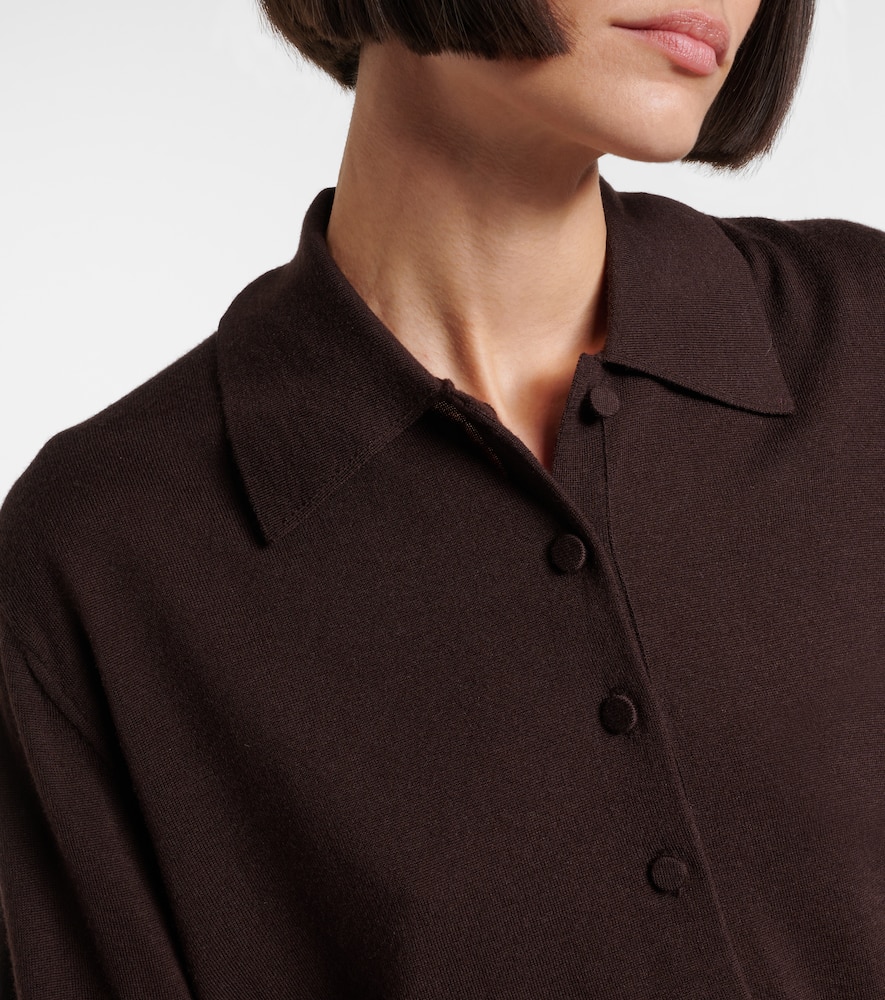 Wool polo shirt