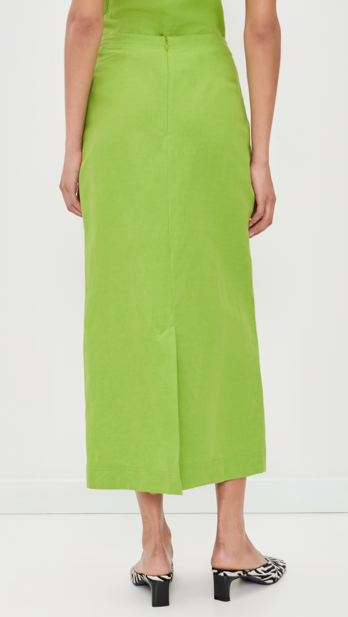 Mia Linen Mix Skirt Apple