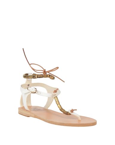 Ancient Greek Sandals Woman Thong sandal White Size 6 Soft Leather
