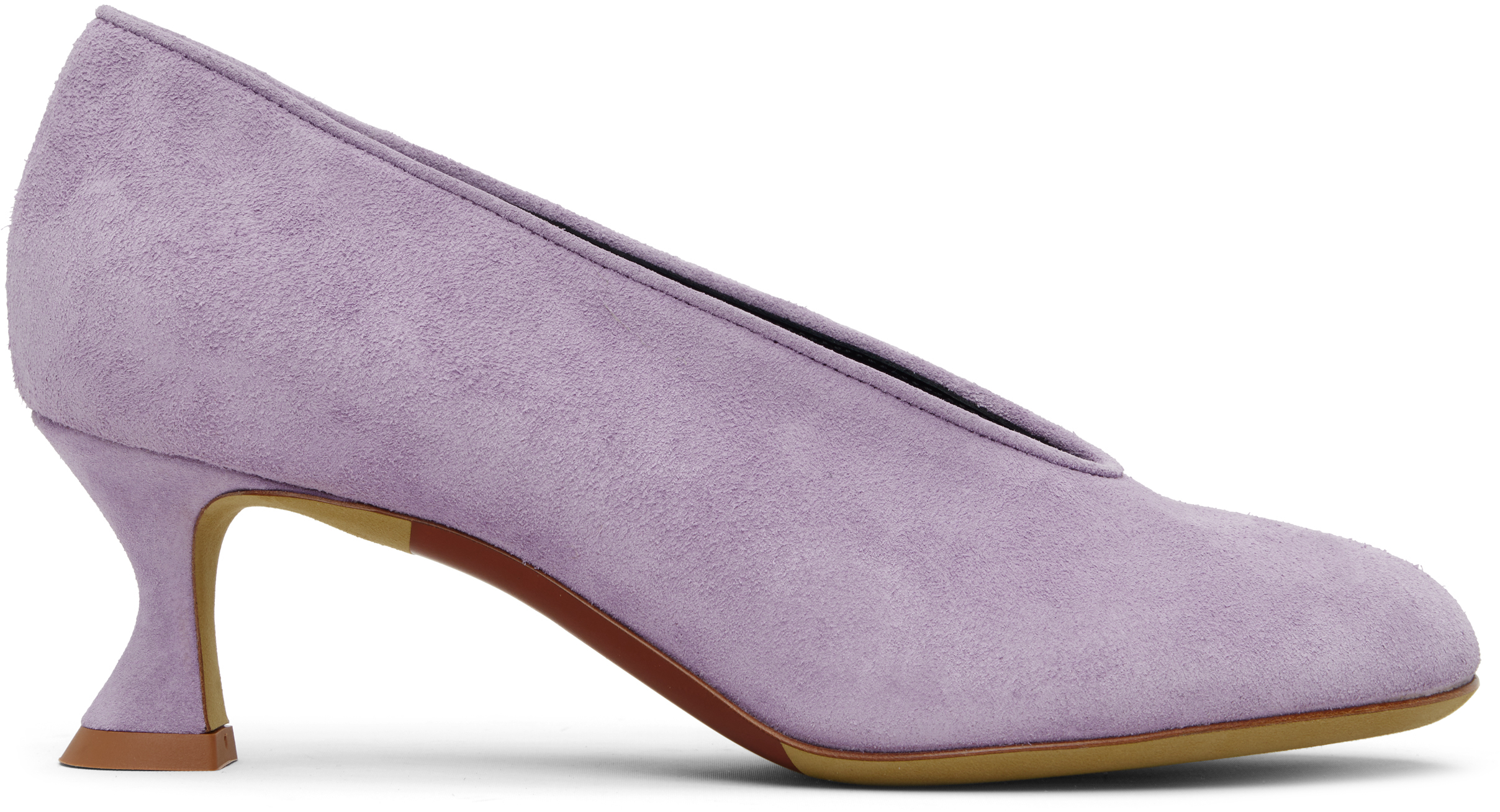 Purple Duck Suede Heels