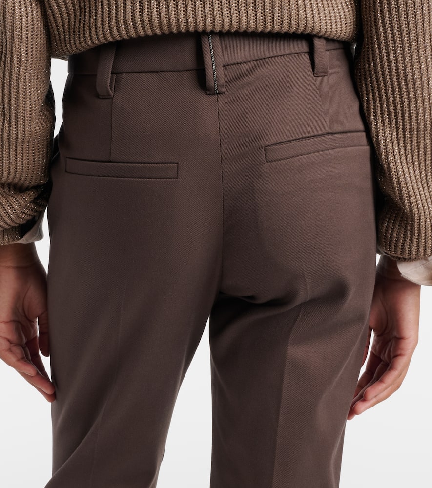 Monili cotton-blend slim pants