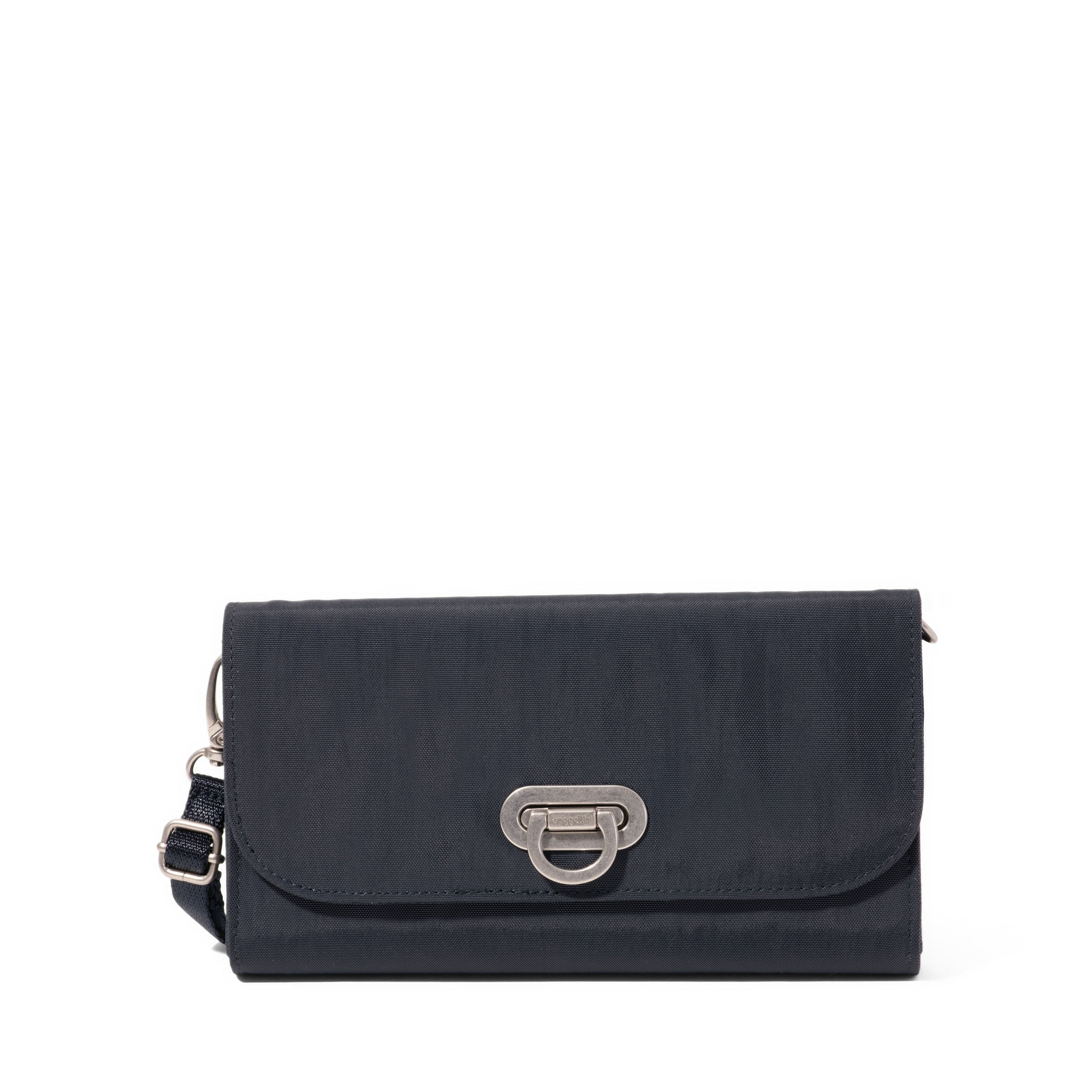 Women's Coastal Flip Lock RFID Phone Wallet Crossbody Bag