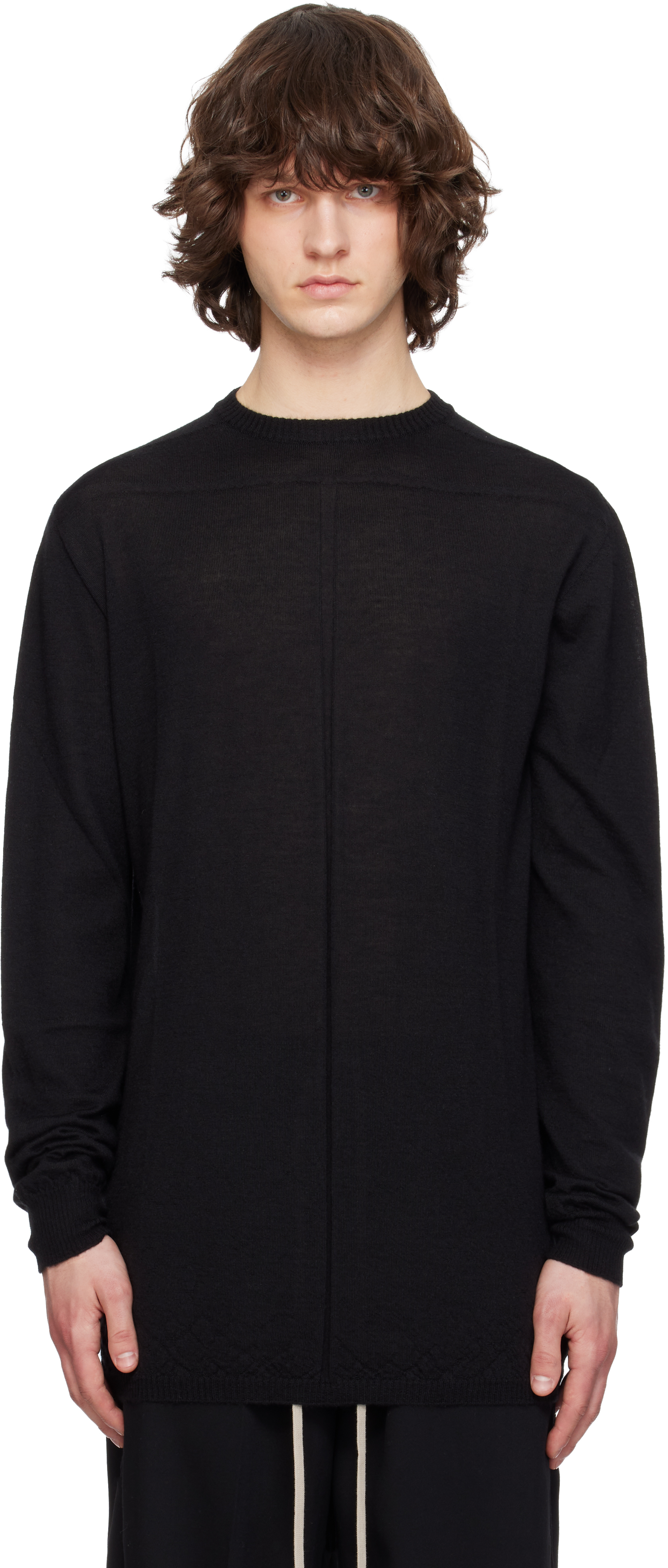 Black Temple Oversized Level Sweater