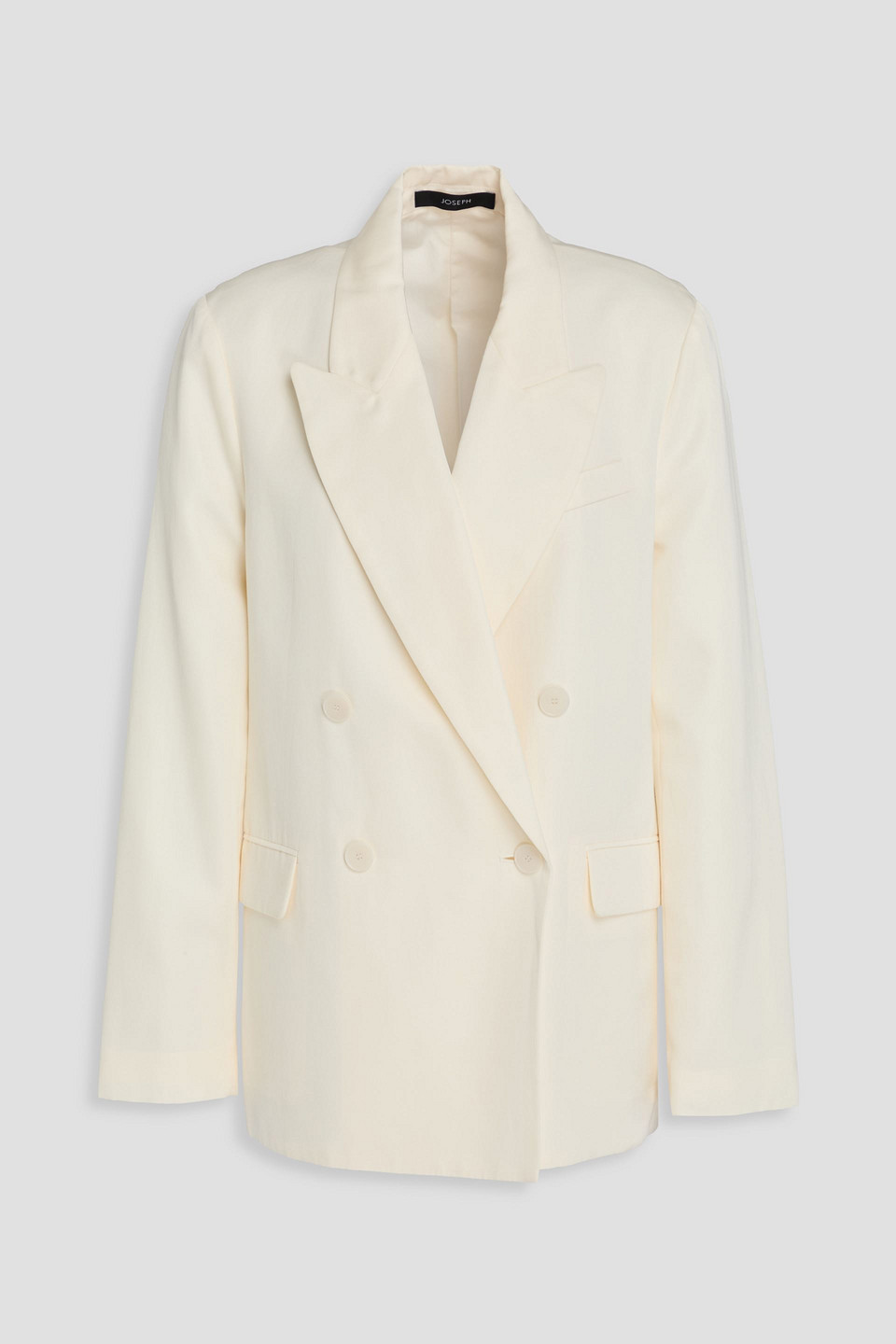 Jaden double-breasted silk and cotton-blend blazer - White - FR 40