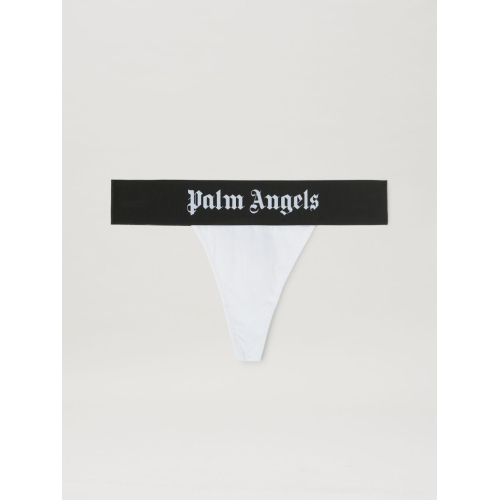 White Thong With Logo Band