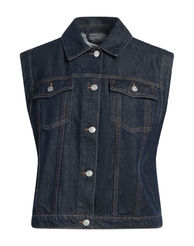 Woman Denim outerwear Blue Size XL Cotton