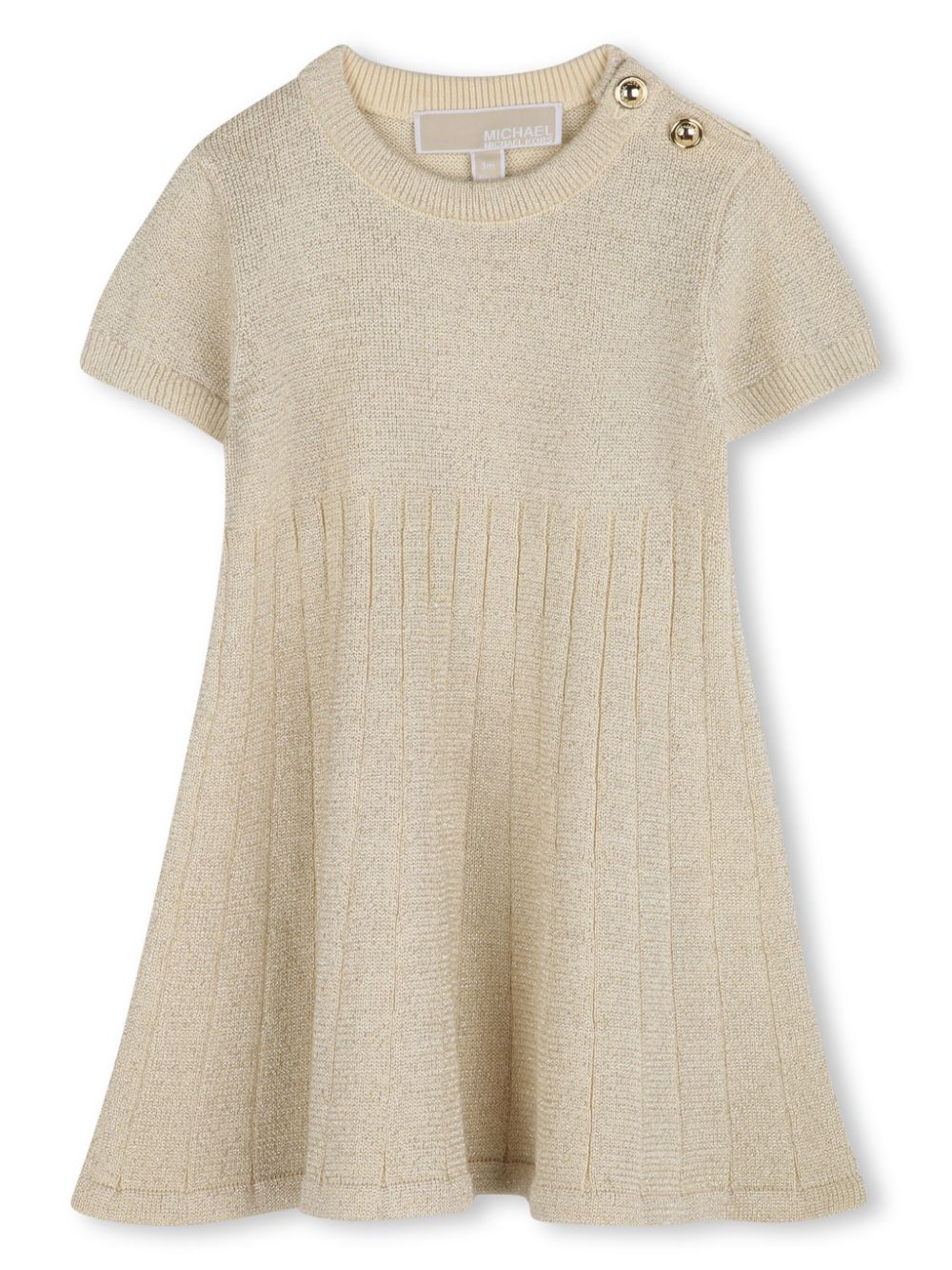 Ribbed-knit dress - Neutrals