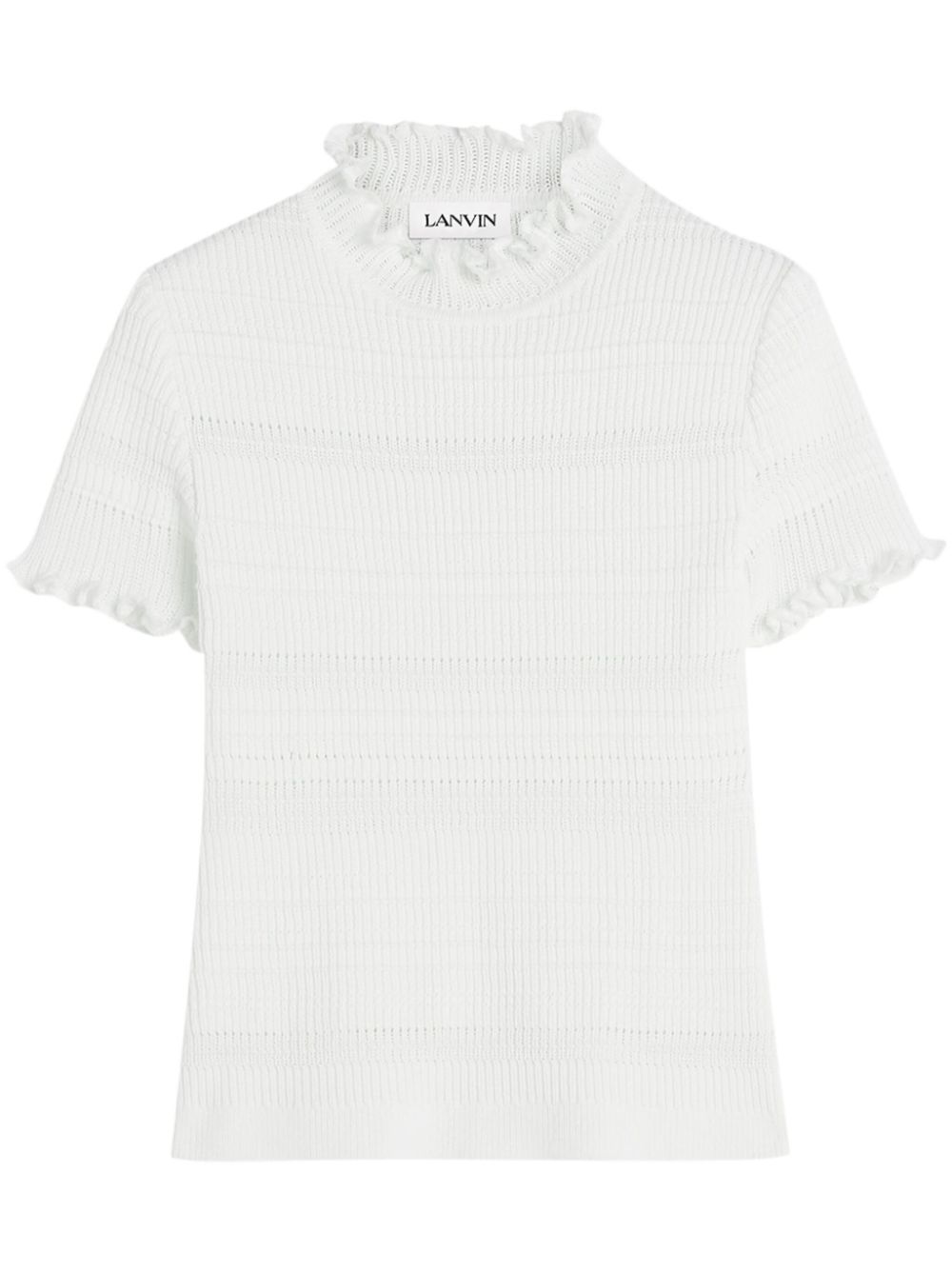 Cotton knitted T-shirt - White