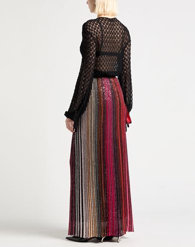 Woman Maxi skirt Garnet Size 4 Viscose, Polyamide, Metallic fiber, Polyester, Elastane