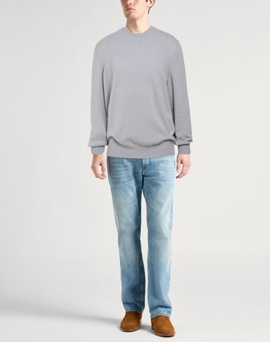 Man Sweater Grey Size 50 Cashmere