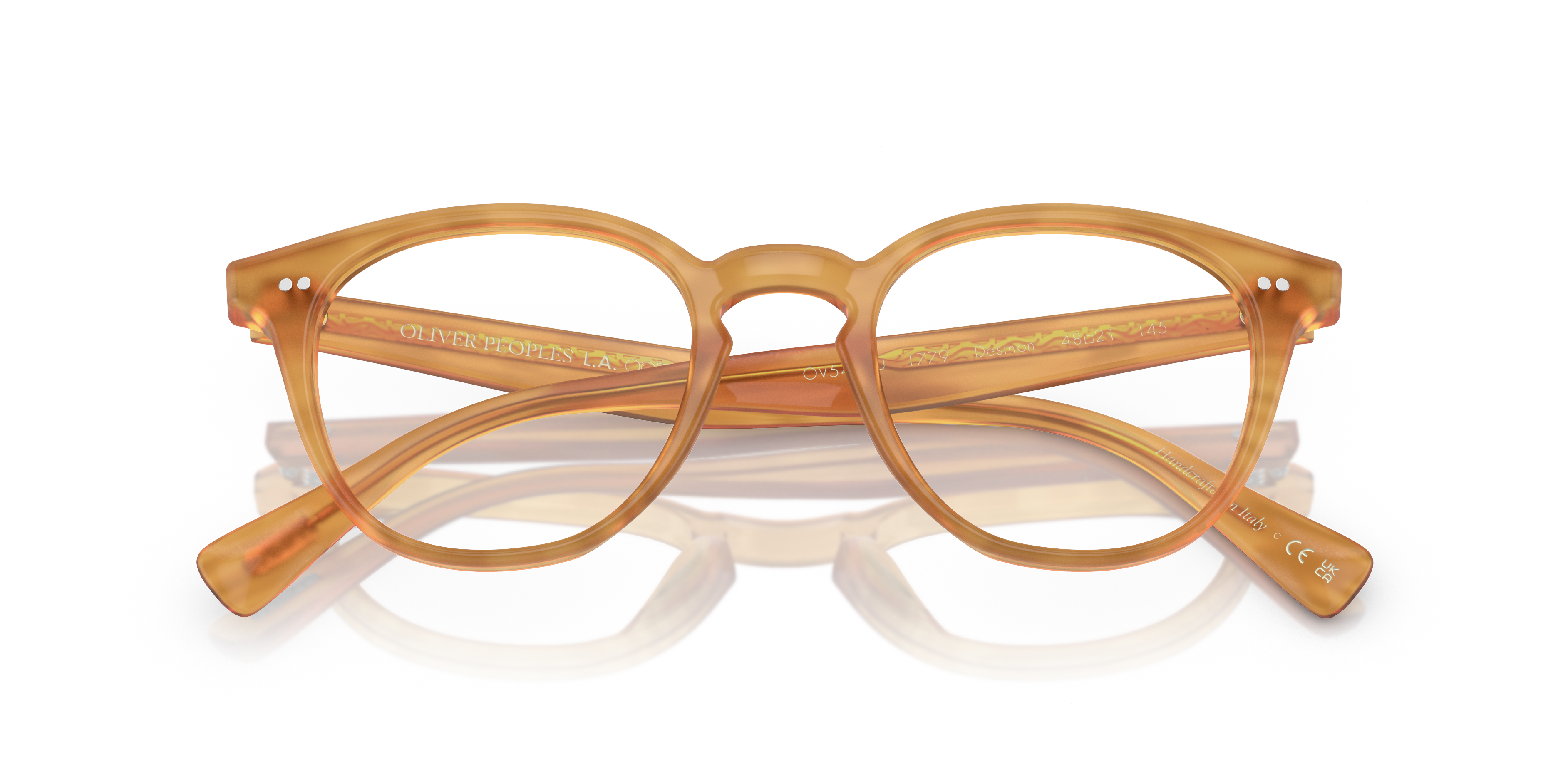 Oliver Peoples Unisex Oliver Peoples OV5454U DESMON 1779 Optical frames Acetate Yellow Transparent Pantos Norma