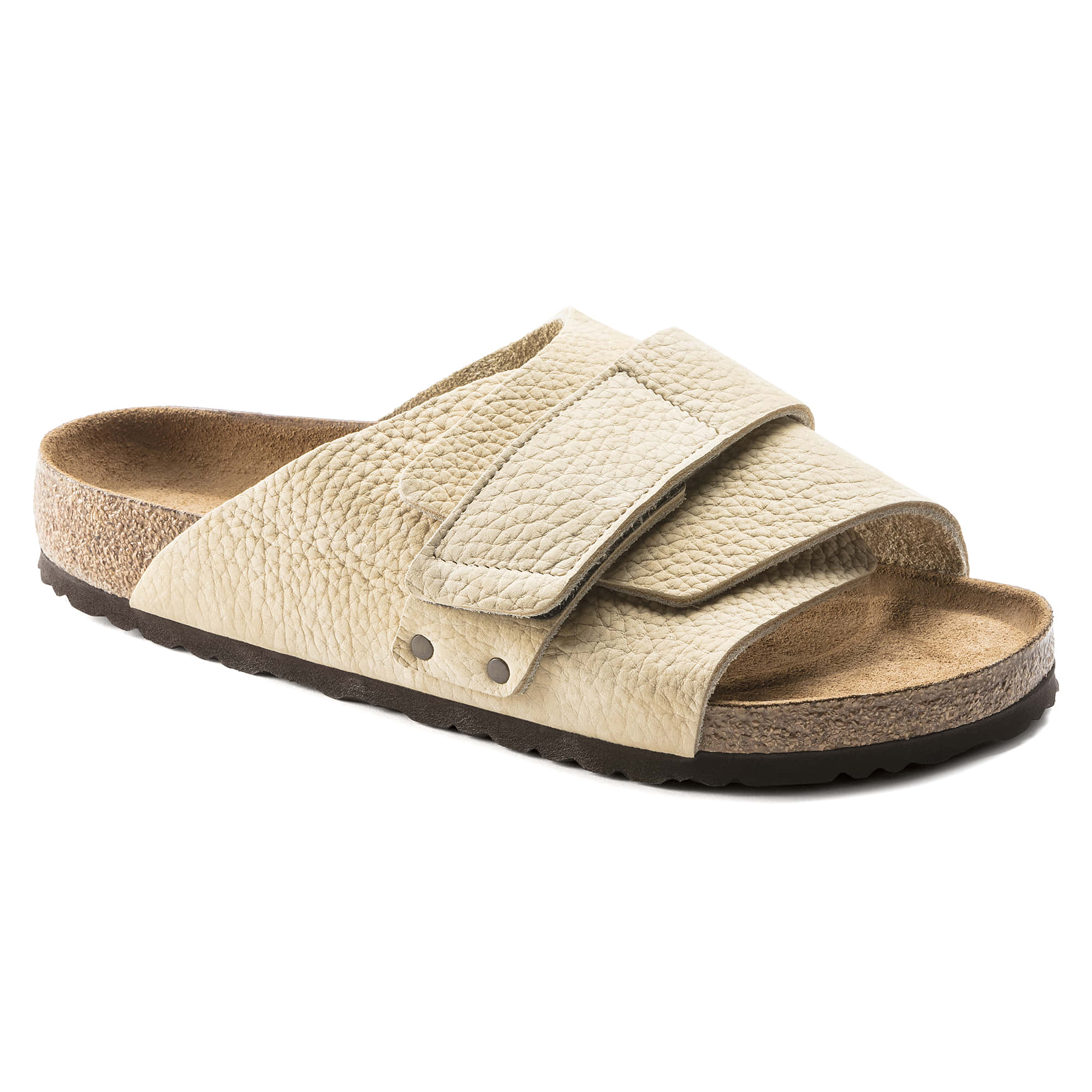 Kyoto Soft Footbed Nubuck Leather Desert Buck Almond Sandals
