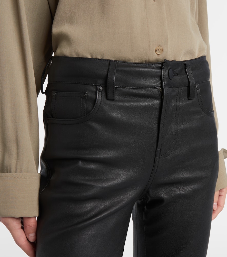 Sophie leather bootcut pants