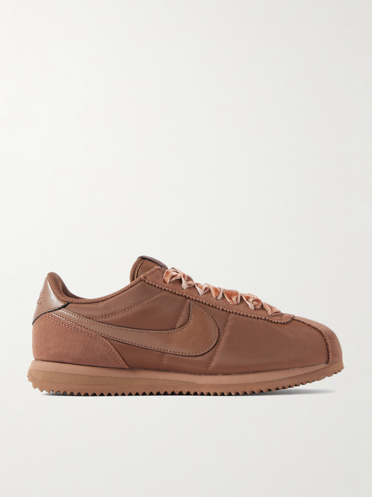 Cortez Leather, Suede And Canvas Sneakers - Brown