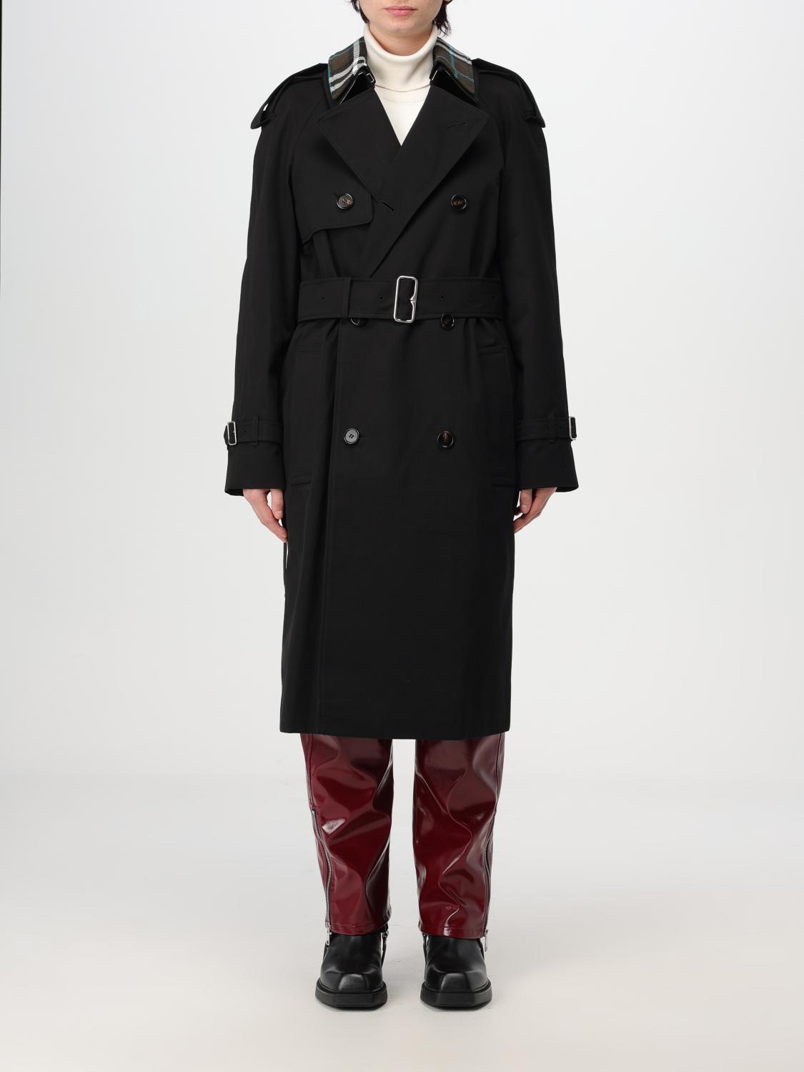 Detachable-collar trench coat - Black