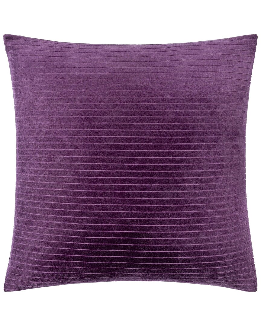 Surya Cotton Velvet Stripes Accent Pillow