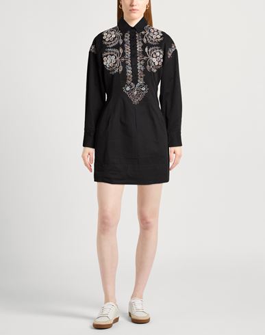 Woman Mini dress Black Size L Cotton