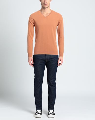 Man Sweater Camel Size M Merino Wool, Cashmere