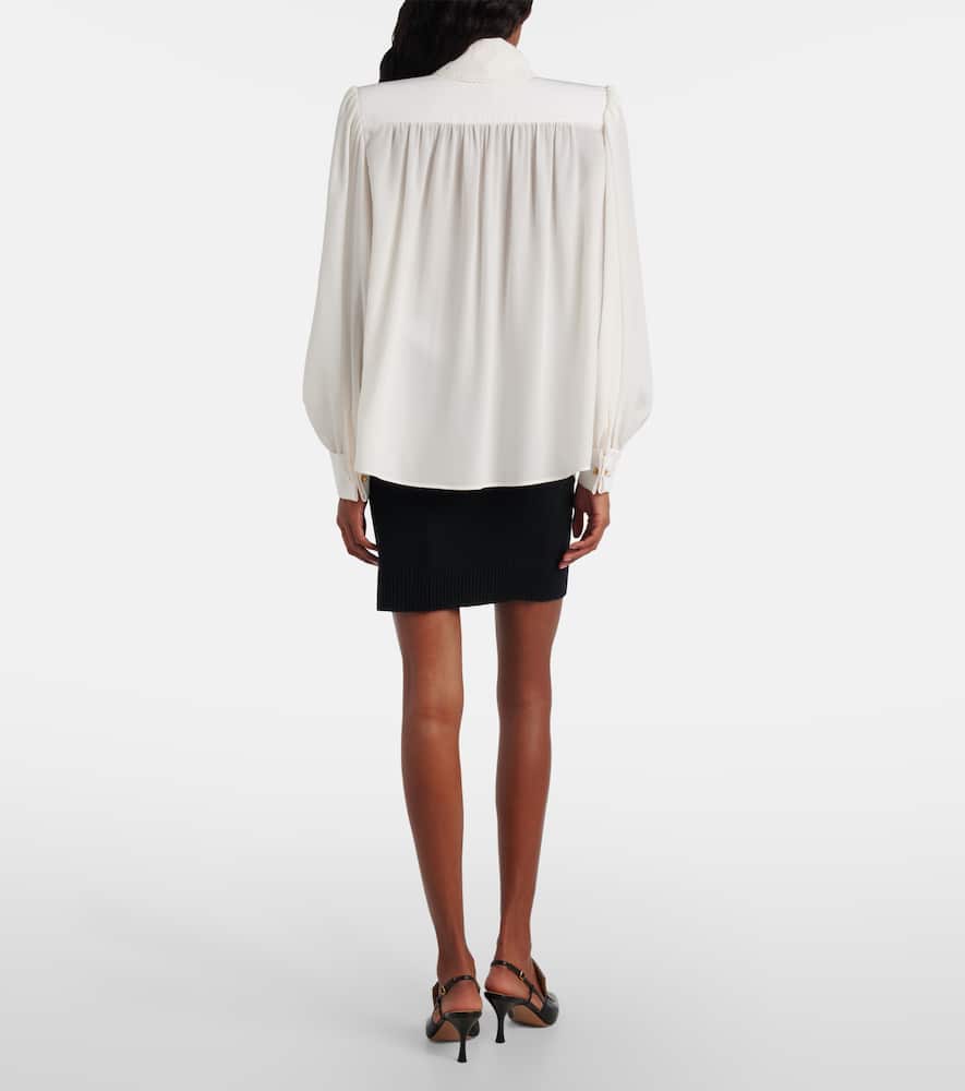 Chloé Scarf-detail silk crêpe de chine blouse
