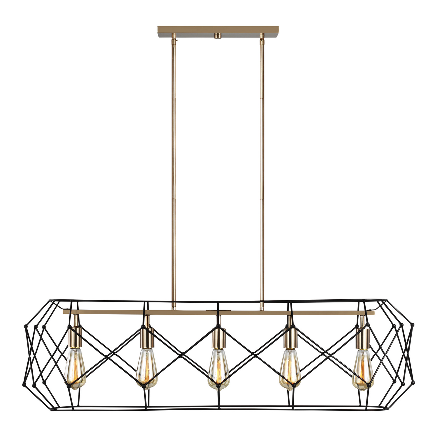 Zarra 5-Light Contemporary Chandelier in Satin Bra