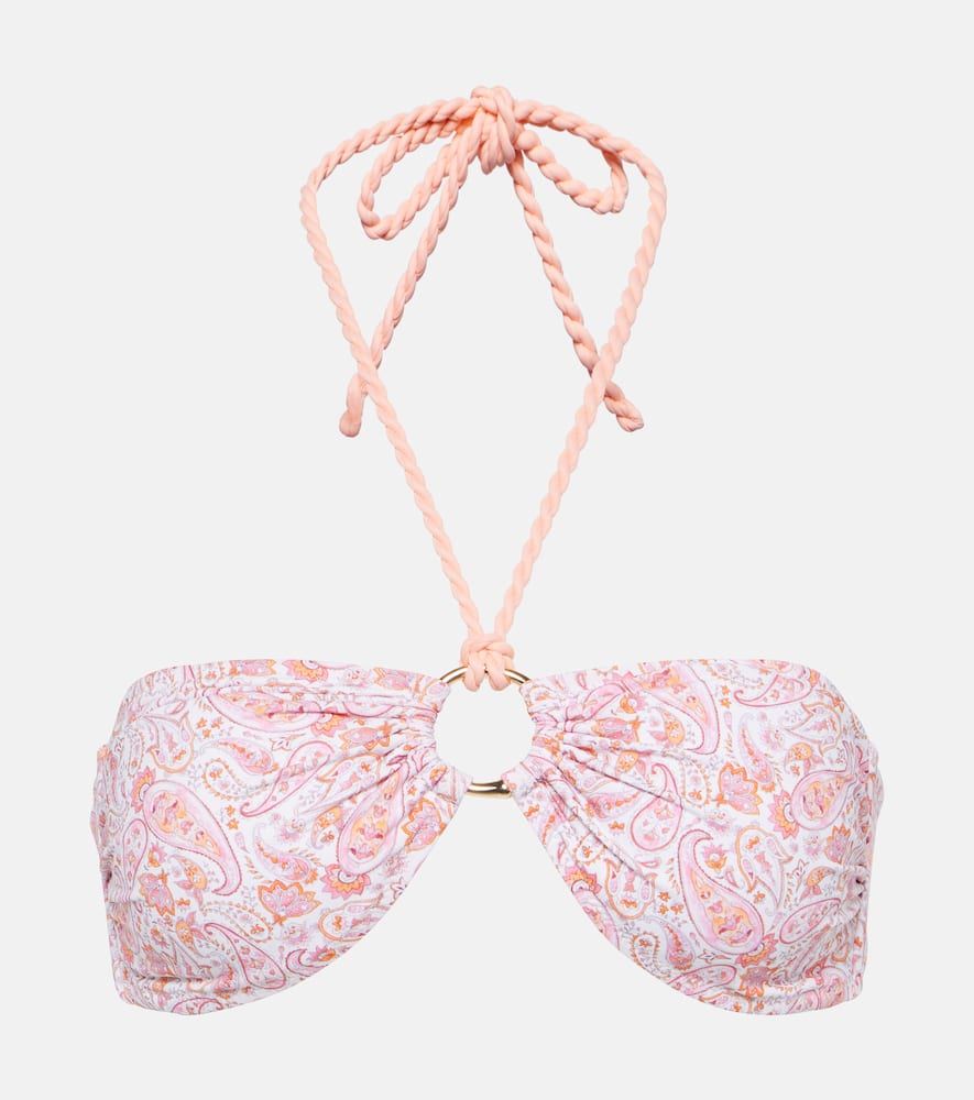 Muskmelon Bay paisley bandeau bikini top