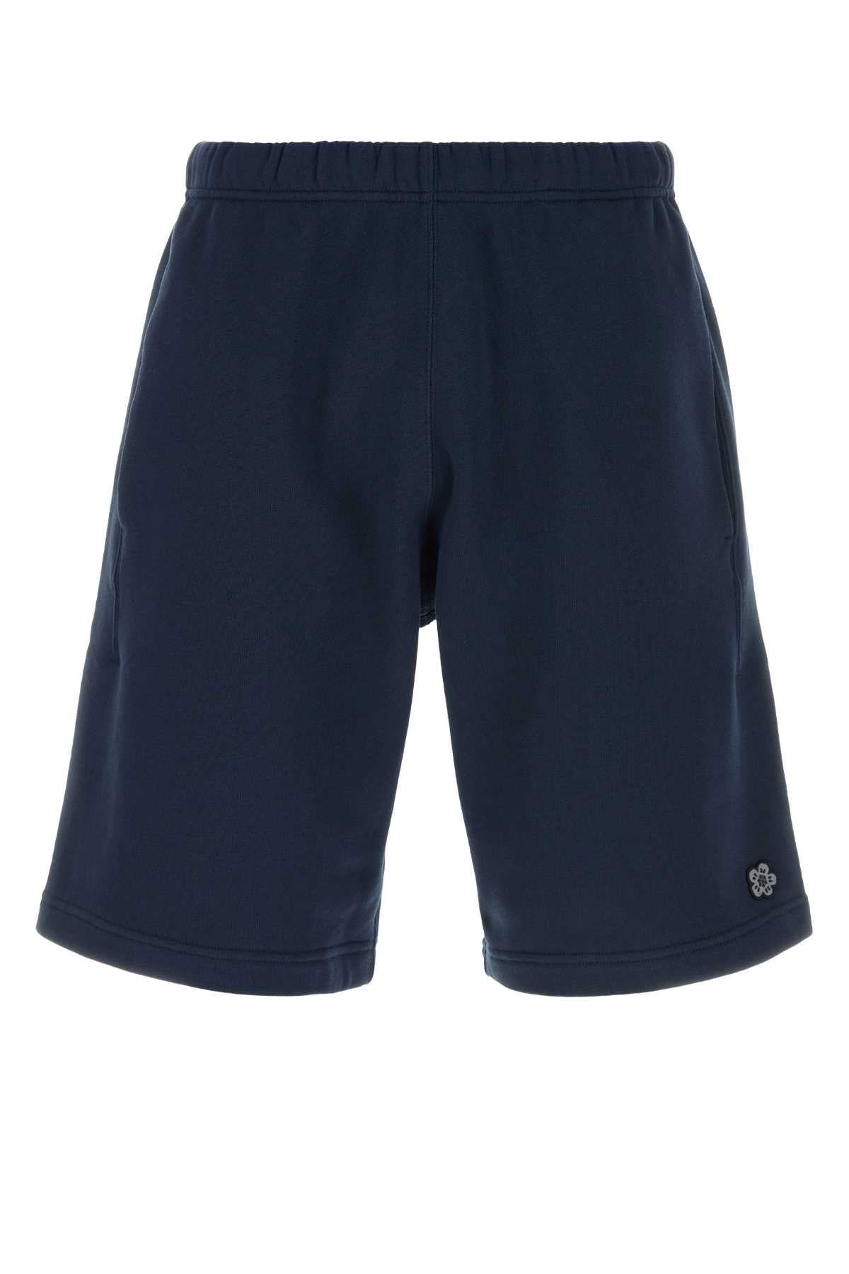 Cotton Bermuda Shorts — Navy