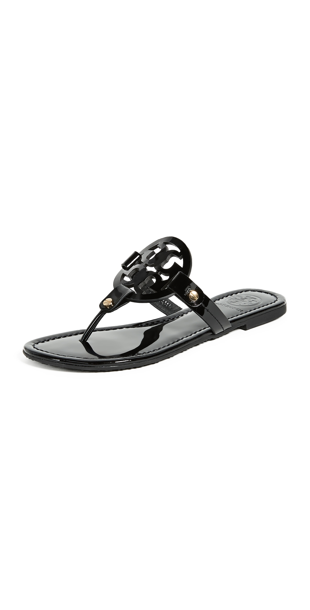 Miller Patent Thong Sandal Black