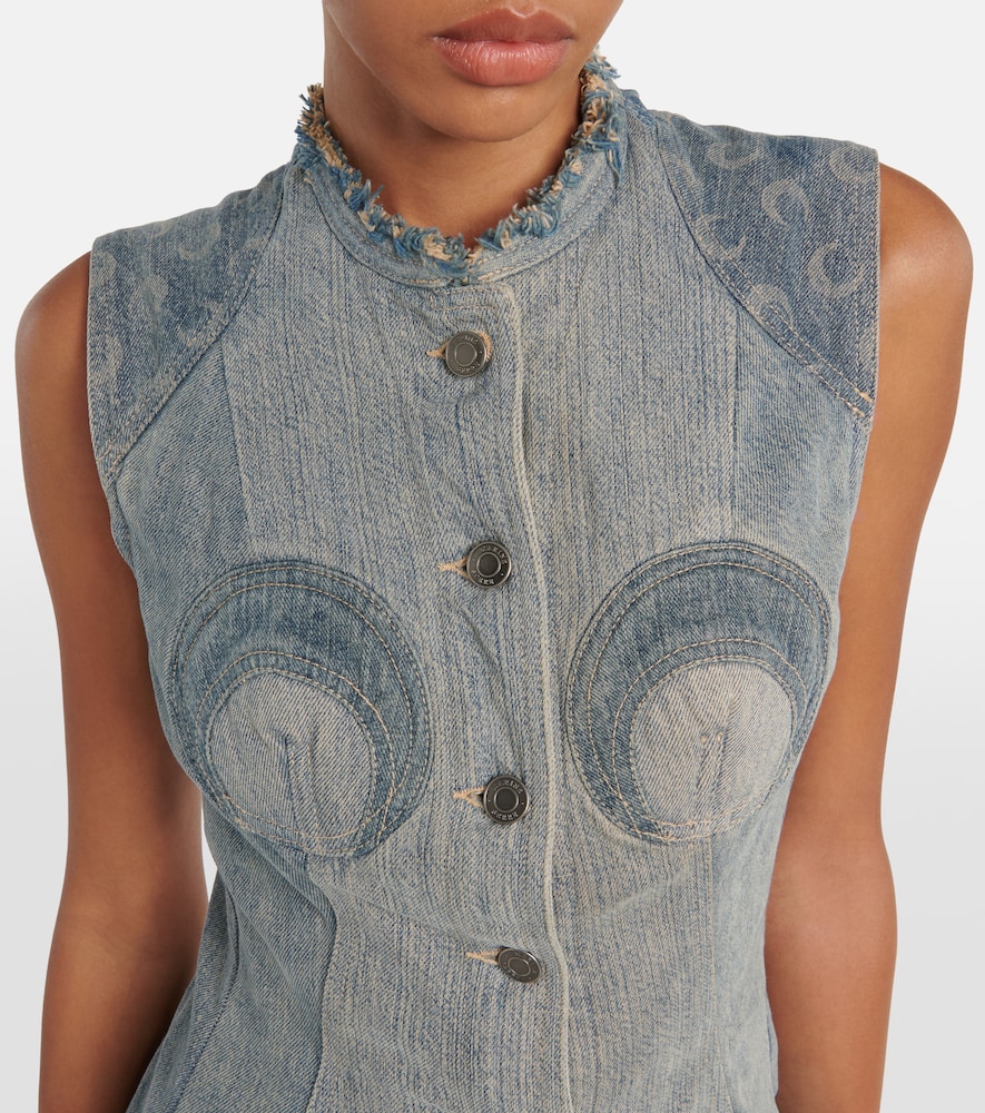 All Over Moon denim maxi dress