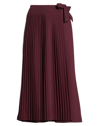 Operà Woman Pants Burgundy Size 12 Polyester, Viscose, Elastane