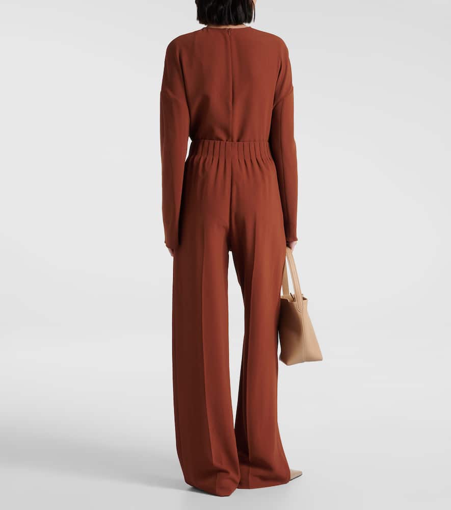 Maud high-rise lamé wide-leg pants