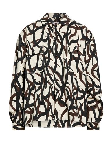 S. k. Manor Hill Man Shirt Ivory Size S Cotton