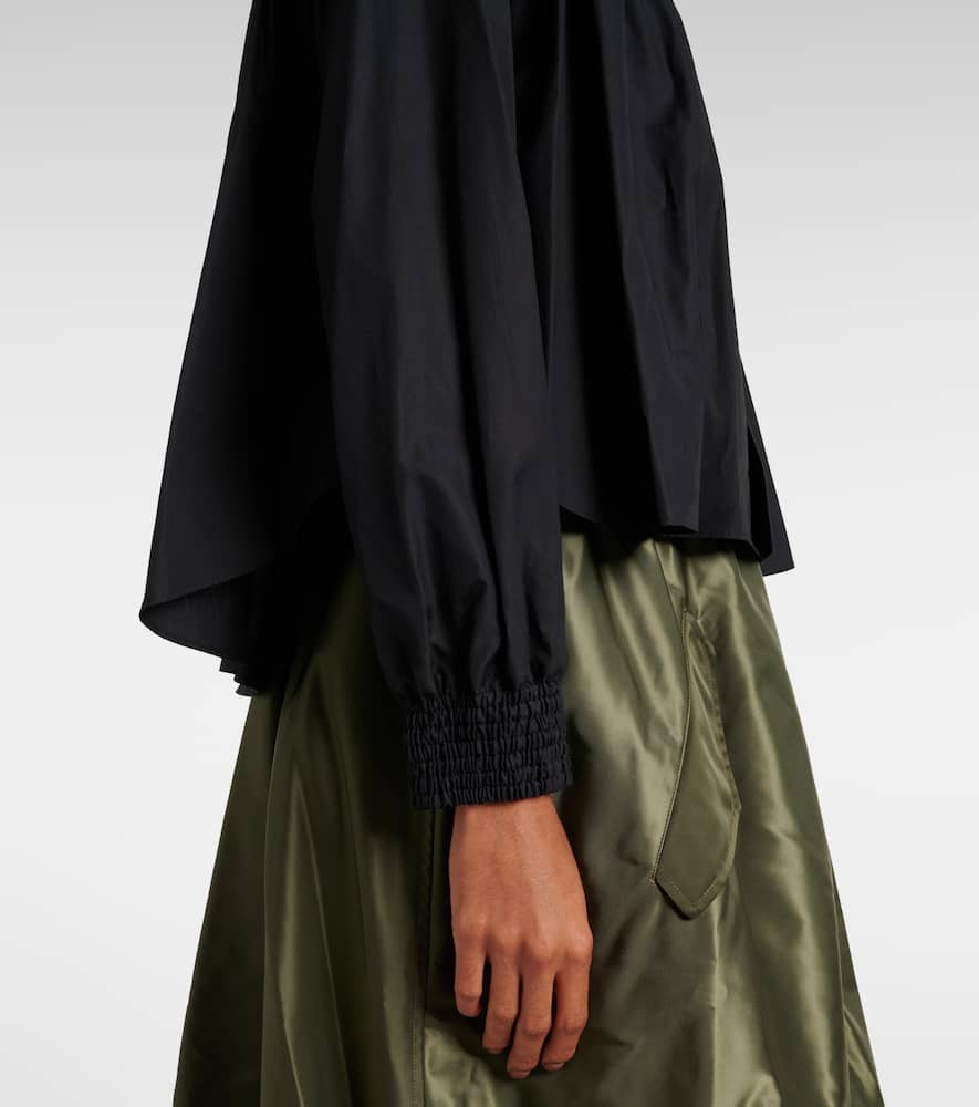Shirred cotton shirt