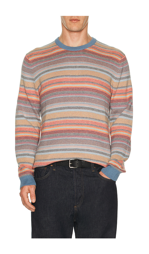 Marine Layer Reed Jacquard Sweater in Blue. M. Also in L, S, XL/1X