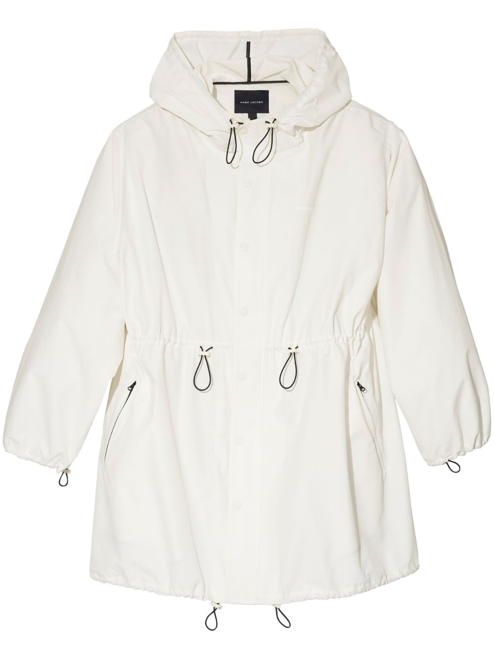 Balloon drawstring-fastenings jacket - White