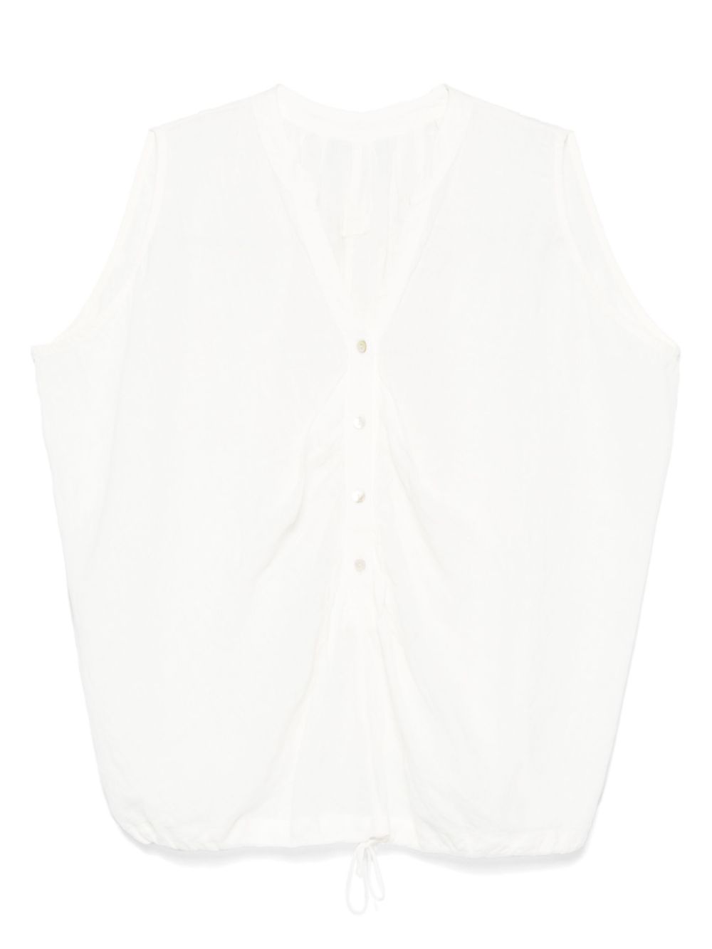 120% Lino linen top - White