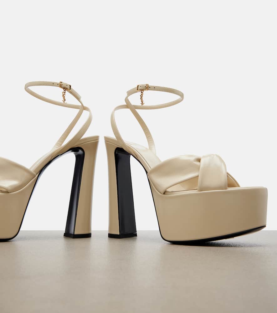 Franciane leather platform sandals