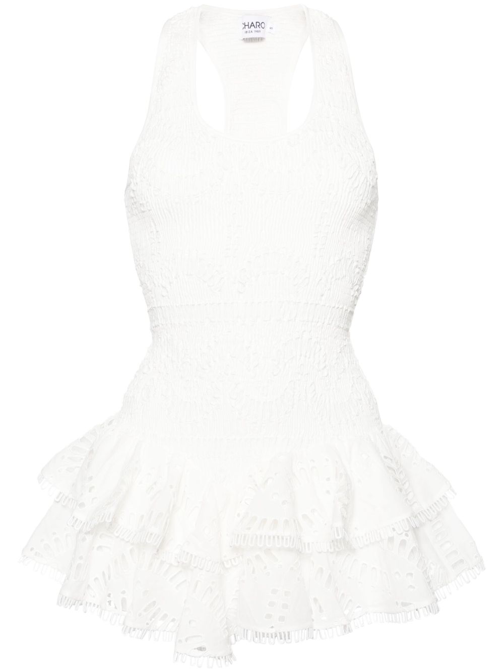 Virka broderie anglaise minidress - White