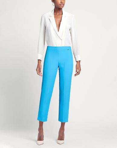 Woman Pants Turquoise Size 6 Polyester, Elastane