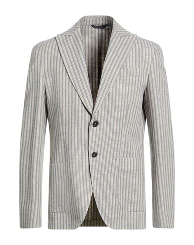 Man Blazer Grey Size 38 Cotton, Linen, Acrylic