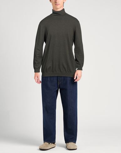 Only & Sons Man Turtleneck Military green Size XXL Cotton, Nylon, Viscose